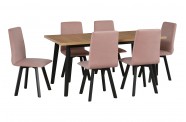 Zestaw stół OSLO 5 + 6 krzeseł HUGO 2