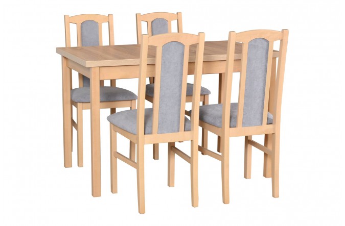 Zestaw stół MAX 10 + 4 krzesła BOS 7
