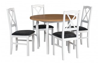 Zestaw stół POLI 3 + 4 krzesła NILO 11