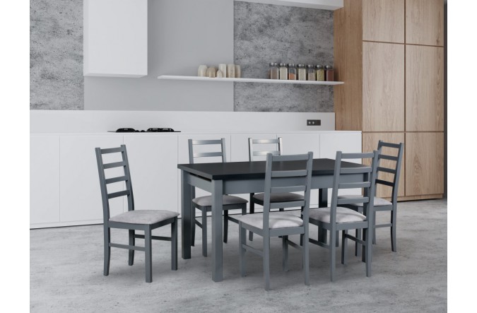 Zestaw stół MODENA 1 XL + 6 krzeseł NILO 8