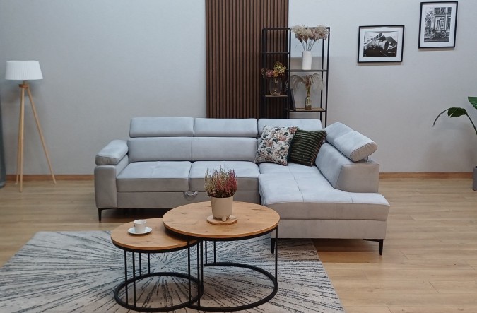 Narożnik rozkładany RIMO jasny szary