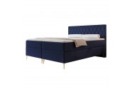 Łóżko kontynentalne CARO II granatowe pojemniki na pościel