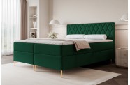 Łóżko kontynentalne CARO II butelkowa zieleń pojemniki na pościel