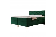 Łóżko kontynentalne CARO II butelkowa zieleń pojemniki na pościel