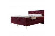 Łóżko kontynentalne CARO II bordowe pojemniki na pościel