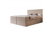 Łóżko kontynentalne CARO beżowe pojemniki na pościel
