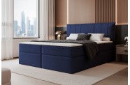 Łóżko kontynentalne MOLY granatowe pojemniki na pościel