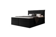 Łóżko kontynentalne MOLY czarne pojemniki na pościel