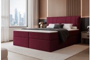 Łóżko kontynentalne MOLY bordowe pojemniki na pościel