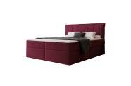 Łóżko kontynentalne MOLY bordowe pojemniki na pościel