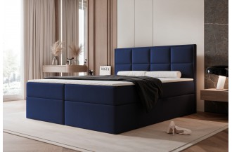 Łóżko kontynentalne SILENSIO granatowe pojemniki na pościel