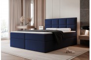 Łóżko kontynentalne SILENSIO granatowe pojemniki na pościel