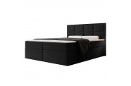 Łóżko kontynentalne SILENSIO czarne pojemniki na pościel