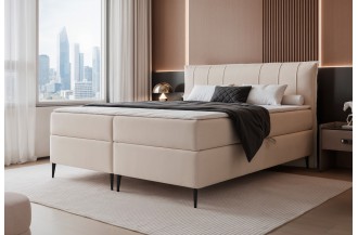 Łóżko kontynentalne SUZI ecru pojemniki na pościel