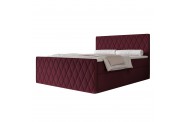 Łóżko kontynentalne CARO III bordowe pojemniki na pościel