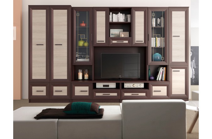 Meblościanka z szafą LOTUS A szer. 345 cm