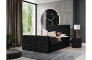 Łóżko kontynentalne CHESTERFIELD LUX z pojemnikami na pościel