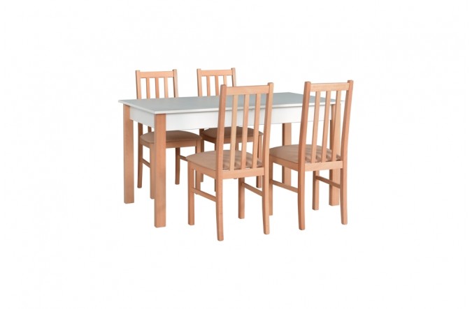 Zestaw stół ALBA 2 + 4 krzeseł BOS 10
