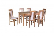 Zestaw stół ALBA 2 + 5 krzeseł NILO 2