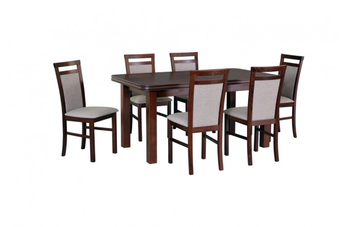 Zestaw stół WENUS 5 + 6 krzeseł MILANO 5