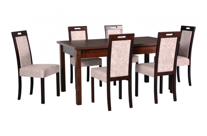 Zestaw stół MODENA 2 + 6 krzeseł ROMA 5