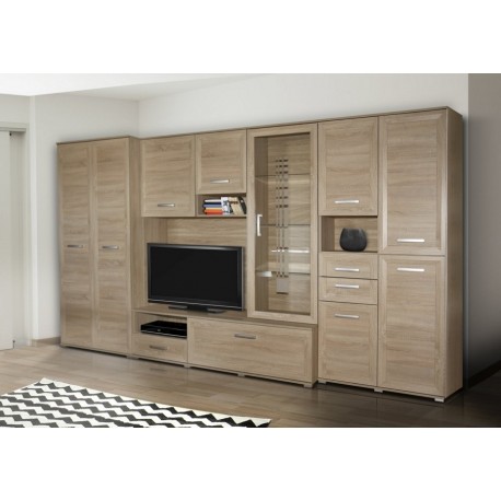 Meblościanka ALEX sonoma 350 cm - Kolor : Dąb sonoma