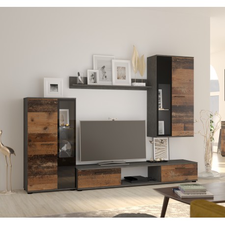 Meblościanka SALSA matera - Oświetlenie : Bez oświetlenia